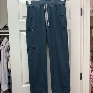 Figs dark harbor Blue Cargo Pants with Drawstring Waistband